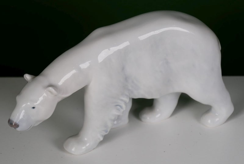Danish Royal Copenhagen Polar Bear Figure - Pattern 320 Carousel 1