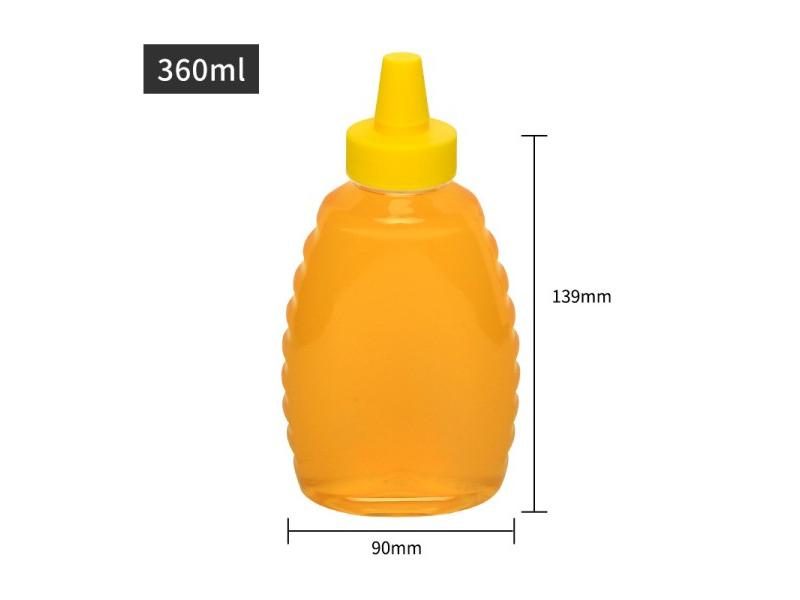 Plastic Honey Squeeze Bottle Salad Dressing/Oil Dispensers Flip Cap Refillable Carousel 1