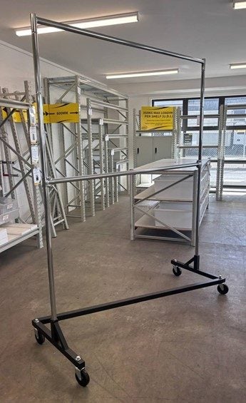 10434 - NEW CHROME Z RACK ON CASTORS - $345.00 Carousel 1