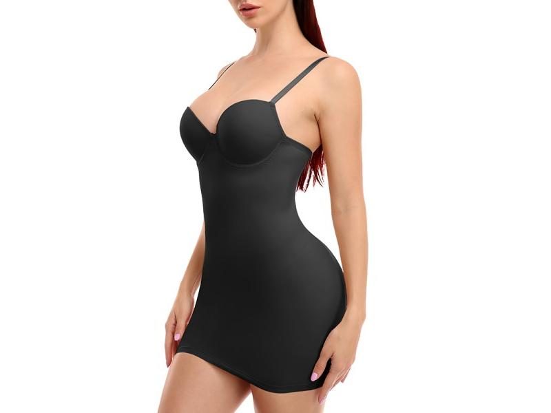 Women's Seamless Bodysuit With Built-In Bra Tummy Control Carousel 1