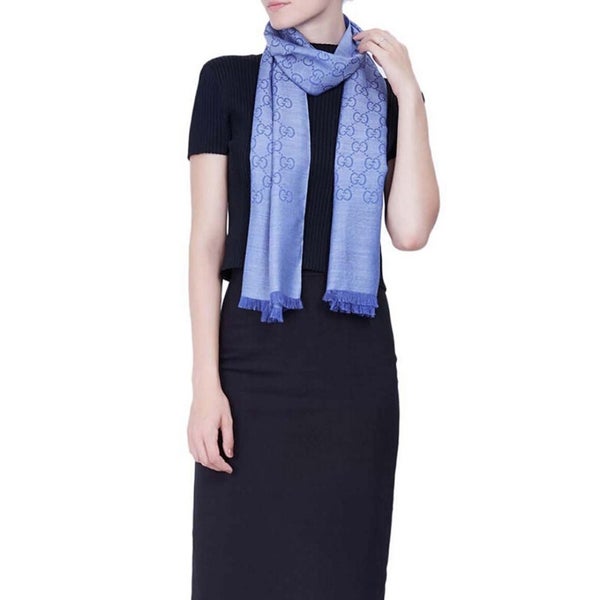 GUCCI Nile Sky Blue Scarf 165904-3G646-4769 Carousel 4