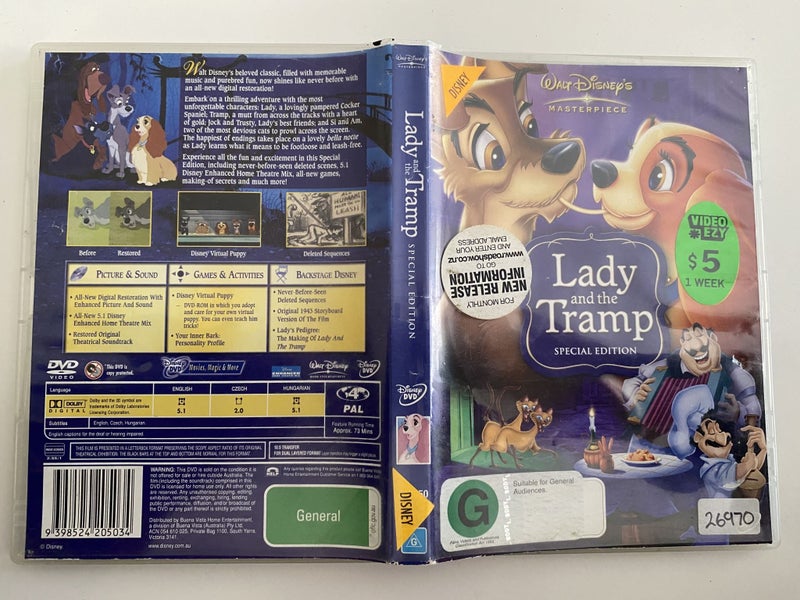 Lady And The Tramp DVD (family, animated) Carousel 1