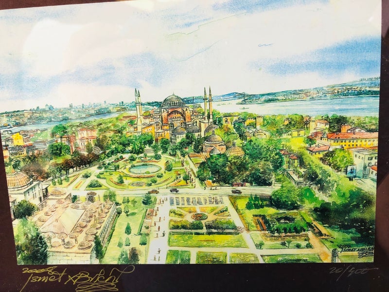 2 x Framed Originals - Ismet X Bilen - Hagia Sophia - Istanbul (21003)62971968435842112