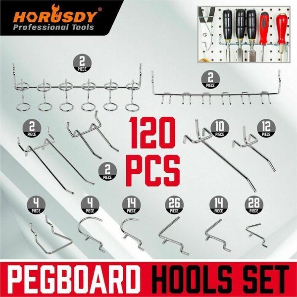 120Pc Peg Board Hooks Set Carousel 8