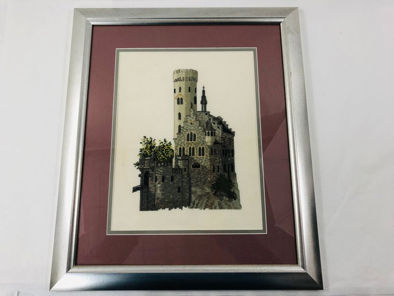 Framed Needlepoint - Castle Scene (21008) Carousel 1