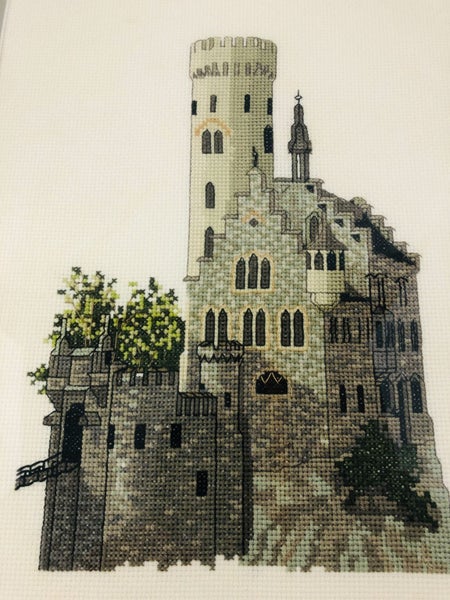 Framed Needlepoint - Castle Scene (21008) Carousel 2