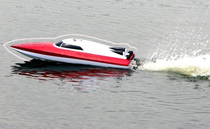 Remote Control Speed Boat – 2.4G 4-Channel Racing RC Boat High-Speed Water Toy Carousel 1