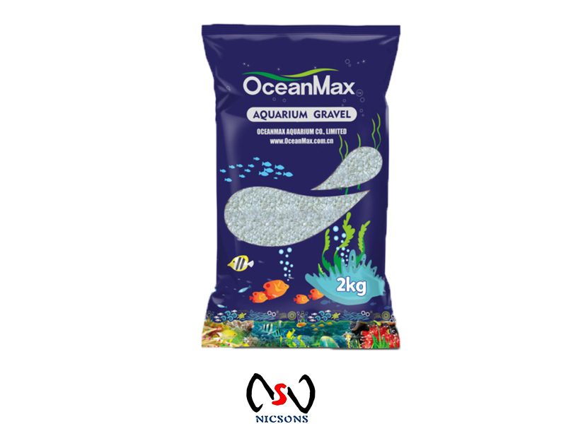 Ocean Max Aquarium Gravel 2kg White 4-6mm Carousel 1