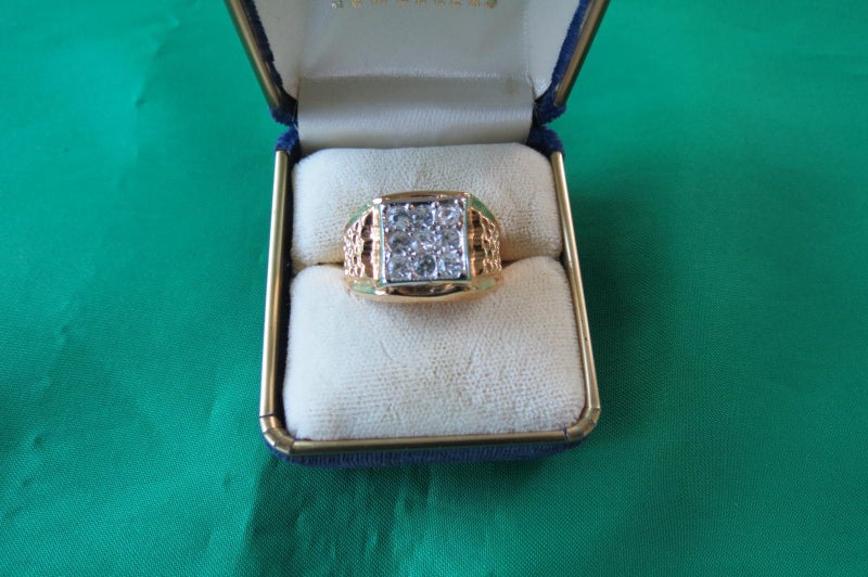 A nice Gold plated Gents dress ring. Carousel 1