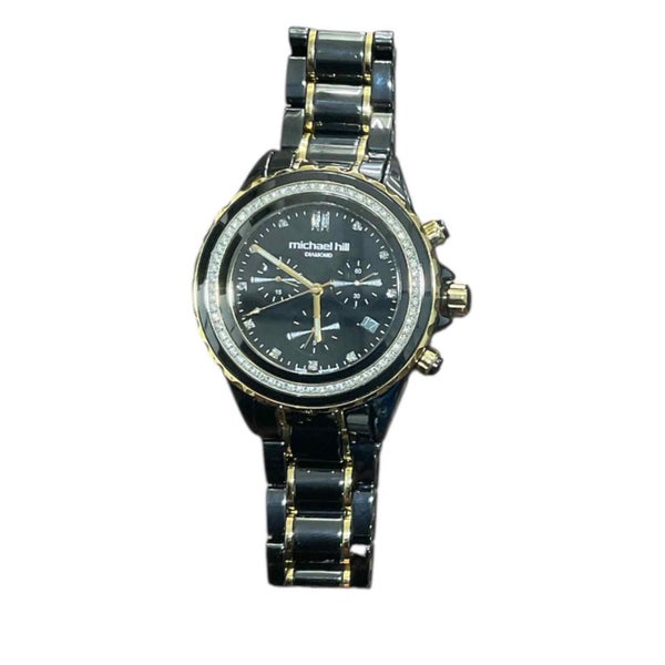 MICHAEL HILLS CHRONOGRAPH DIAMOND WATCH Carousel 1