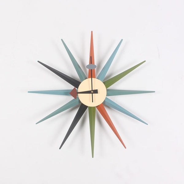 Multi Colour Sunburst Wall Clock64203829132034110