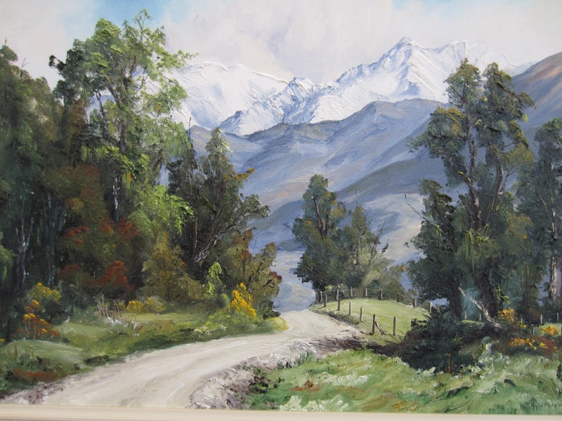Anne Philip 'Haast Pass Road, near Makarora' 1984 Oil Painting Carousel 2
