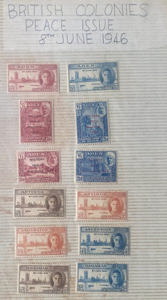 !! Rare Mint 1946 British Colonies Peace Issue Stamps !! Carousel 1
