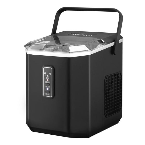 Devanti 12kg Ice Maker Machine 1.3L w/Scoop Holder Black Carousel 7