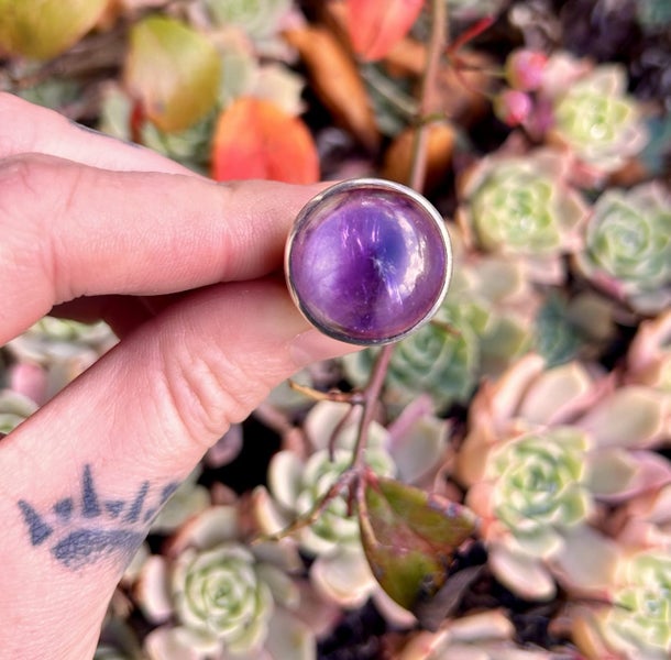 Large Amethyst sterling silver ring62864731520513112