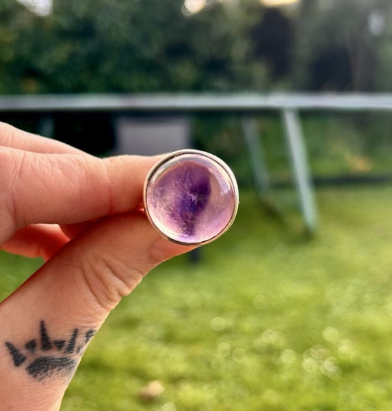 Large Amethyst sterling silver ring62864731520513113