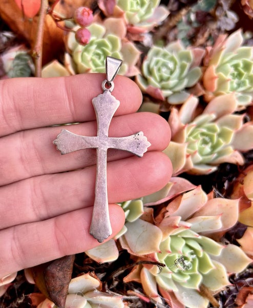 Large Sterling silver cross pendant62864731514882112