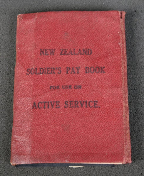 WW1 NZ Active Service Soldier's Pay Book (W/ Associated Items) Carousel 1