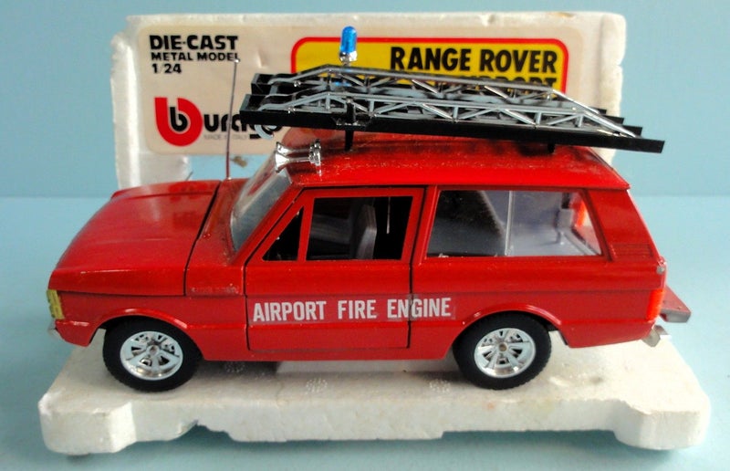 Vintage Range Rover Airport Fire Engine ~ Burago 1/24 Carousel 1