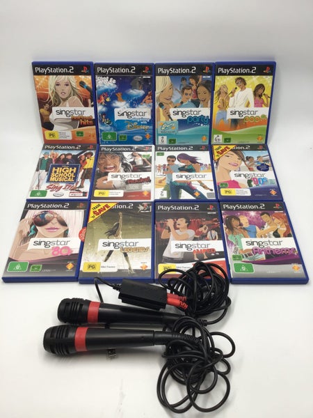 * ULTIMATE PS2 Singstar Lot! 12x Games & Microphone Set Bundle! *628647305592331125