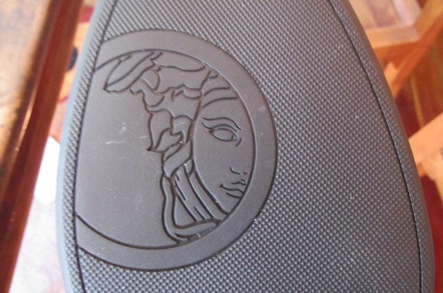 Versace Collection black leather/suede low trainers, new sz 10 Carousel 5