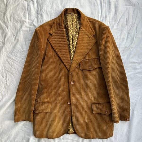 Vintage 1970s Milano Corduroy Blazer Coat New Zealand Made628632141945611121