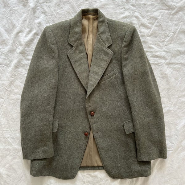 Vintage 1940s/50s Mosspun by Mosgiel Wool Tweed Blazer Jacket NZ Made Carousel 1
