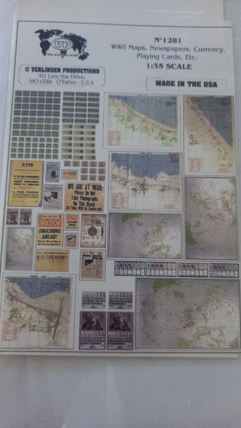 1/35 Verlinden WWII maps/newspapers etc Carousel 1