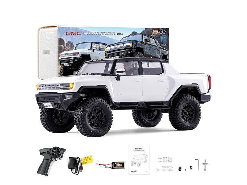1/18 GMC Hummer EV RC Truck White with Official License Carousel 1