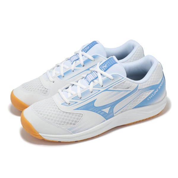 Mizuno Cyclone Speed 5 White Blue Gum Men Unisex Volleyball Shoes V1GA2580-58 Carousel 16