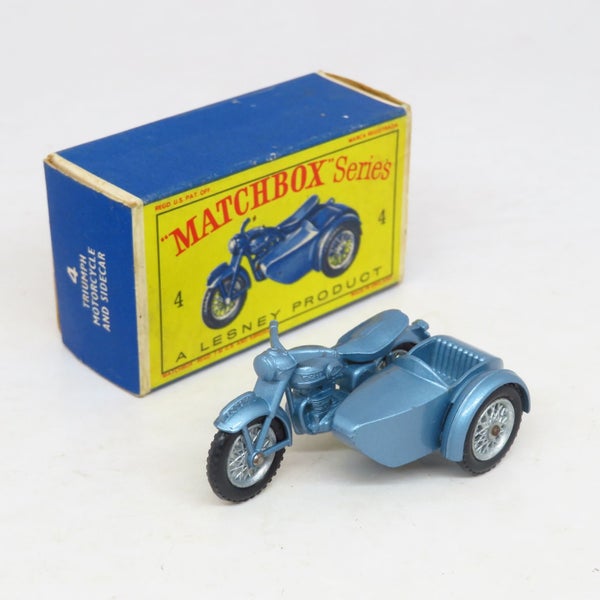 Matchbox - 4 Triumph Motorcycle & Sidecar - Boxed Vintage Lesney Carousel 1