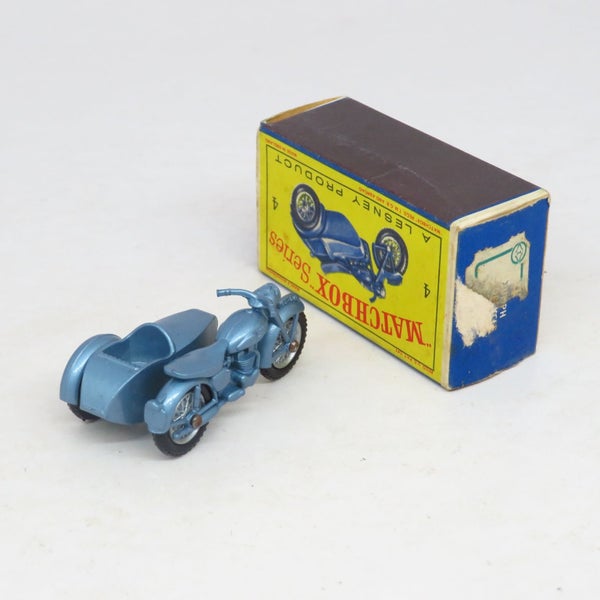 Matchbox - 4 Triumph Motorcycle & Sidecar - Boxed Vintage Lesney Carousel 2