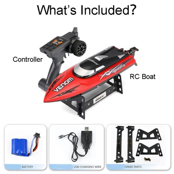2.4GHz High Speed RC Boat Rechargeable Electric Pool Toys for Kids-Red Carousel 5