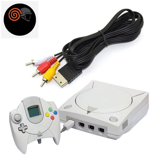 SEGA Dreamcast RCA Composite AV Audio Video TV Adapter Cable Carousel 3