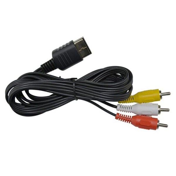 SEGA Dreamcast RCA Composite AV Audio Video TV Adapter Cable Carousel 1