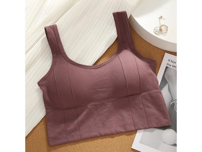 Women's Summer Fitness Crop Top With Removable Pads Carousel 1