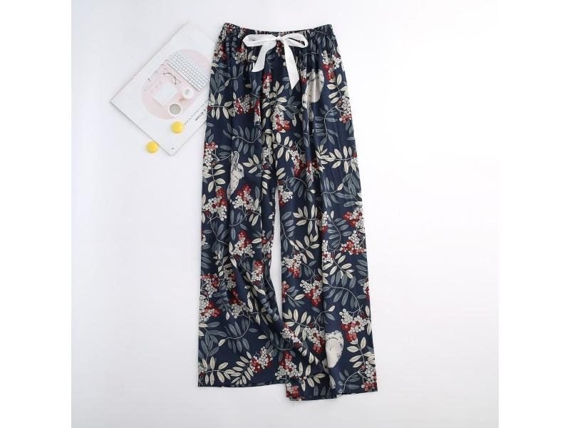 Women's Summer Lounge Shorts Pajama Pants Floral Print Stretch Waist Carousel 1