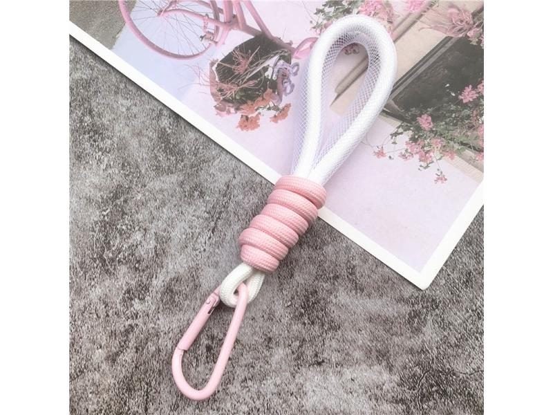 Fluorescent Color Phone Strap Mesh Lanyard For Bags Keychain Carousel 1