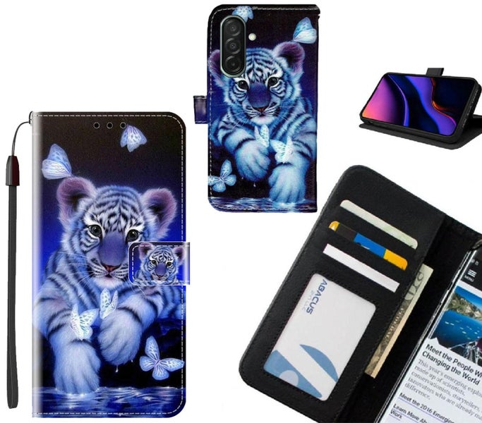 Samsung Galaxy A17 case leather wallet case printed ID Carousel 1