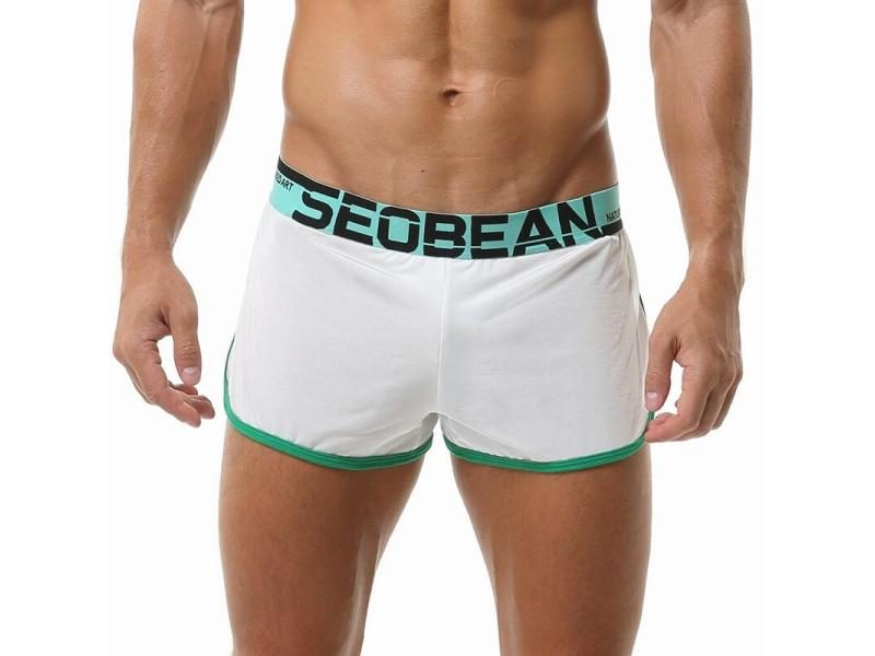SEOBEAN Sexy Men's Pajamas Loose Shorts Sleep Bottoms Boxers Shorts Soft Silky Carousel 1