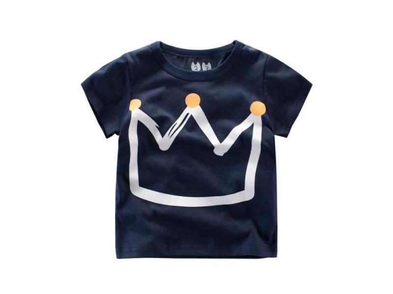 Summer Boys T-Shirt Cotton Dinosaur Short Sleeve 1-8Years Kid Casual T-shirt Carousel 1