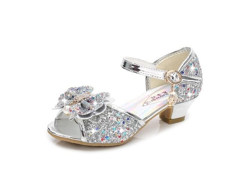 Colors Girls Princess Sandals Wedding Dress Shoes Bowtie In Gold