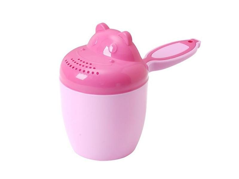Kids Bath Tools Cartoon Pig Baby Bath Caps Shampoo Cup Carousel 1