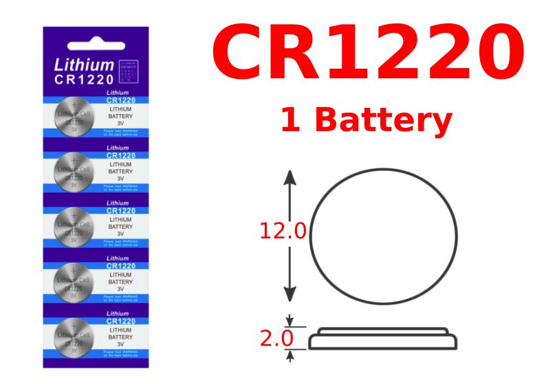 CR 1220 Battery - 1 Battery Carousel 1