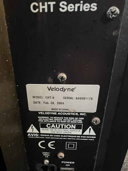 Velodyne subwoofer 8inch Carousel 4