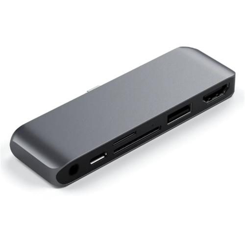 SATECHI USB-C Mobile Pro Hub SD - Space Grey Designed for the newest iPads Carousel 1