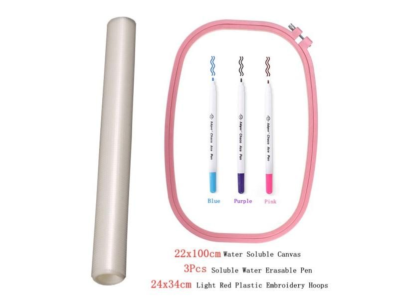 22x100CM Water Soluble Canvas Magic Cloth 14CT Cross Stitch Fabric Disappear In Carousel 1