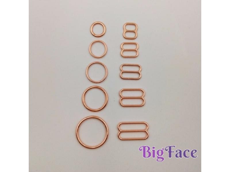 Various Size Bra Rings Sliders 50 Sets/lot 100 Pcs In Rose Gold Carousel 1