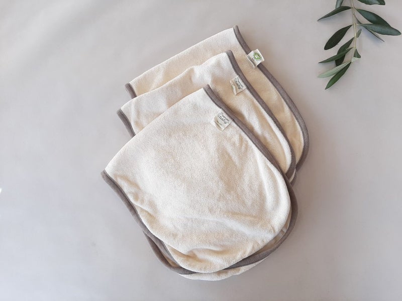 NATURE BABY 3x Organic Cotton Burp Cloths Carousel 1