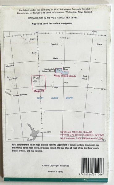 1992 Infomap 341 Samoa Islands Map Carousel 2